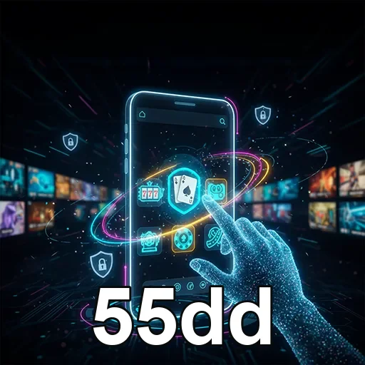 Imagem do aplicativo 55dd na tela, promovido pelo site 55dd para contato e suporte